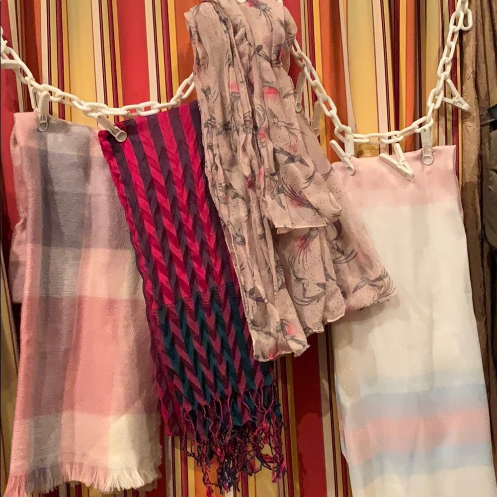Pretty in Pink Scarf Lot (4)
